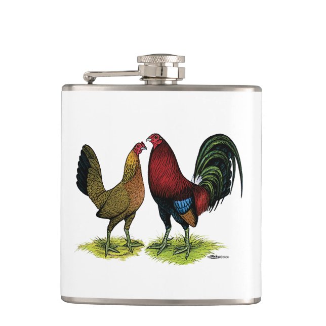 Flasques Gamefowl Pair (Devant)