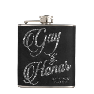 Flasques Gay d'honneur Cadeau personnalisé de fête de mar