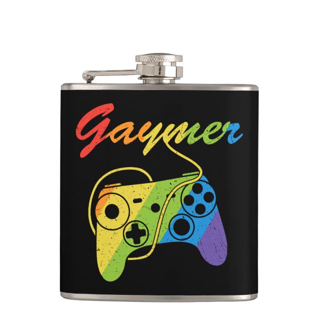 Flasques Gaymer | Rainbow Video Game Controller | Jeux (Devant)