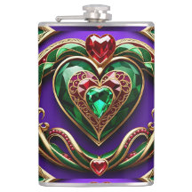 Gemstone Gold Filigree Coeur et serpent amour Vénu