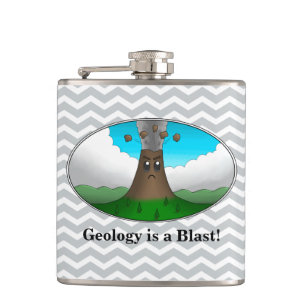 Flasques Geology est Blast ! Dessin animé volcano