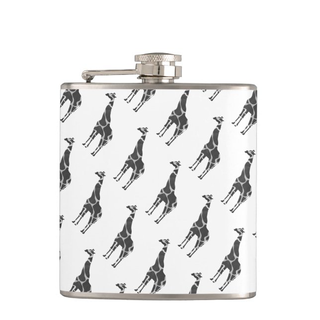 Flasques Giraffe Silhoutte noir et gris (Devant)