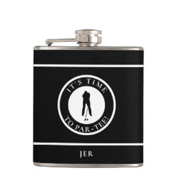 Flasques Golfeur départ drôle monogramme humour pour homme