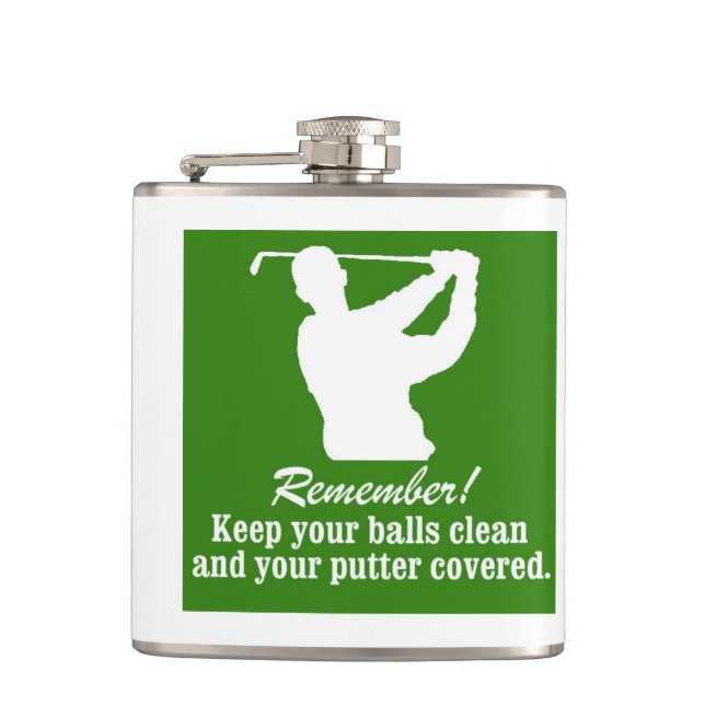 Flasques Golfeur jouant au golf d'humour de putter de (Devant)