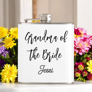 Flasques Grand-mère de la mariée mariage noir blanc