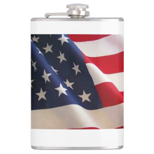 Flasques Gras Etoiles et rayures - United States Flag Art