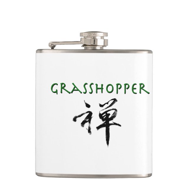 Flasques Grasshopper avec le symbole "Zen" (Devant)
