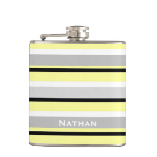 Flasques Gris et Jaune Gris Gris et Jaune Style Personnalis