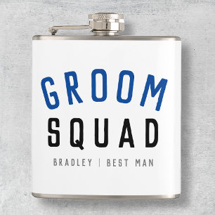 Flasques Groom Squad Moderne Bachelor Groomsman Design