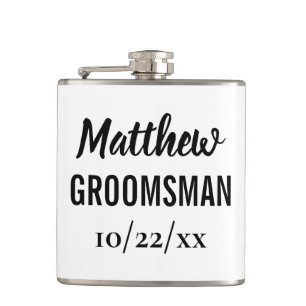 Flasques Groomsman Bachelor Party Mariage élégant Favor