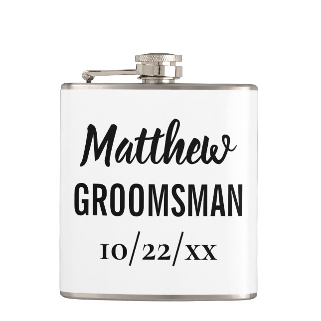 Flasques Groomsman Bachelor Party Mariage élégant Favor (Devant)