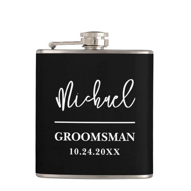 Flasques Groomsmen personnalisé Best Man Don (Devant)