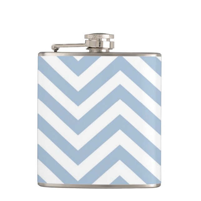 Flasques Grunge bleu-clair Chevron texturisé (Devant)