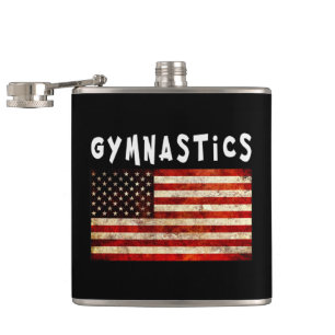 Flasques Gymnastique Grunge Américain Drapeau USA