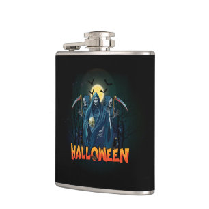 Flasques Halloween de nuit squelette effrayant, Mon humeur