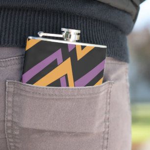 Flasques Halloween Zig Zags Orange Purple