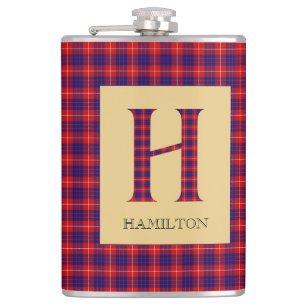 Flasques Hamilton Tartan Monogramme H