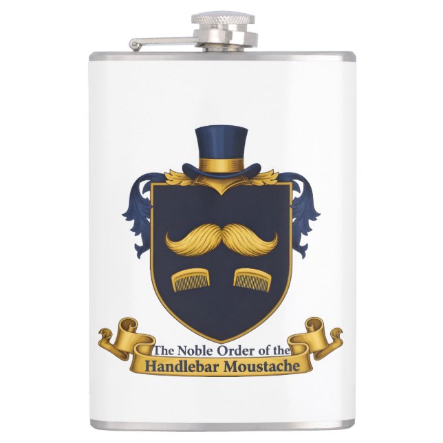 Flasques Handlebar Moustache Gentleman's Flask (Devant)