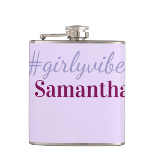 Flasques hashtag Girlyvibes rose violet clair vibes féminin