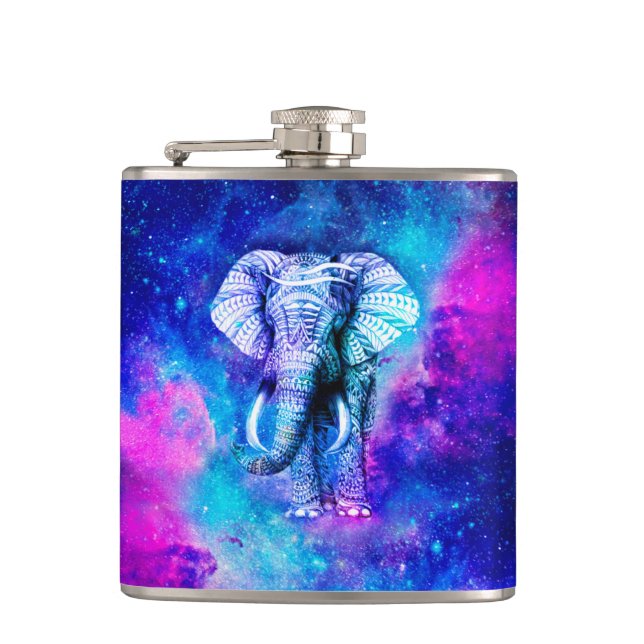 Flasques Hipster Elephant Nebula Space (Devant)
