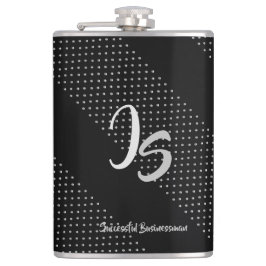 Flasques "Homme d'affaires prospère" Silver personnel Monog