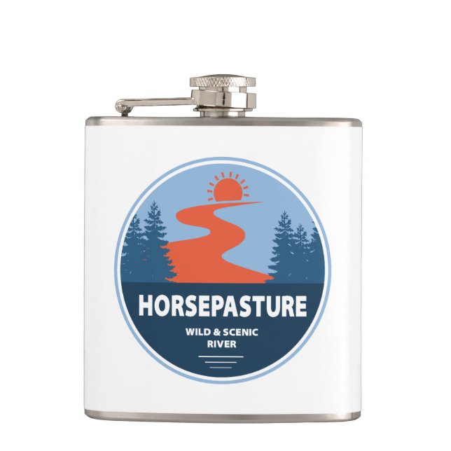 Flasques Horsepasture Sauvage Et Rivière Pittoresque Caroli (Devant)