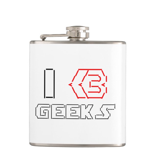 Flasques I Heart Geek ASCII ART (Devant)