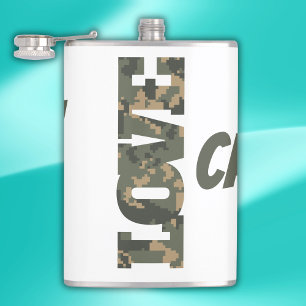 Flasques I Love Camouflage Vert Brown  