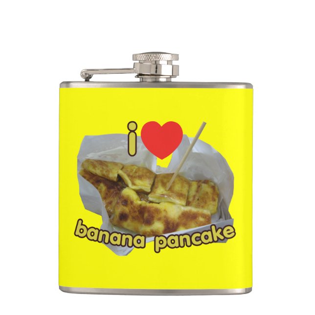 Flasques I Love (Coeur) Banana Pancake ... Thai Street Food (Devant)