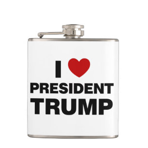 Flasques I Love Président Trump Heart
