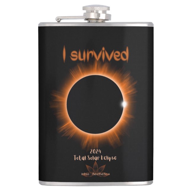 Flasques I Survived 2024 Eclipse Vinyl Wrapped Flask (Devant)