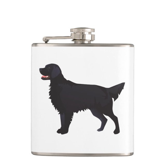 Flasques Illustration Flat-Coated Retriever Dog Breed (Devant)