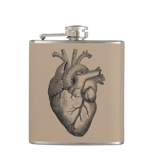 Flasques Illustration vintage de coeur (Devant)