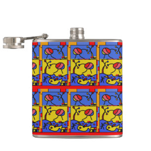 Flasques Image avec art moderne poisson
