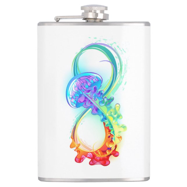 Flasques Infinity avec Rainbow Jellyfish (Devant)