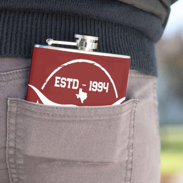 Flasques Initiales du monogramme du Texas Longhorn (En situation)