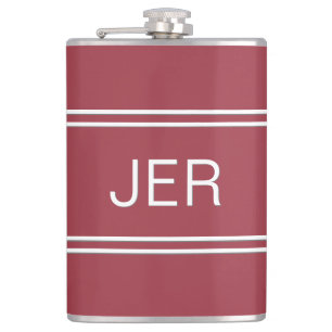 Flasques Initiales Monogrammées Classiques Boire Rouge Pour
