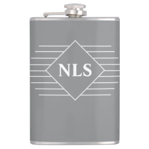 Flasques Initiales Monogrammes sur une hanche