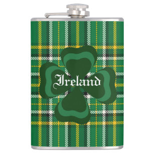 Flasques Ireland National Tartan, nom de la Personnaliser S