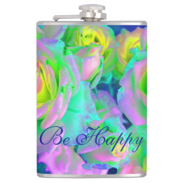 Flasques Iridescente esthétique Roses précoces Soyez heureu