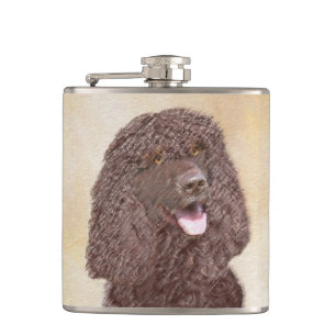 Flasques Irish Water Spaniel Peinture - Original Dog Art