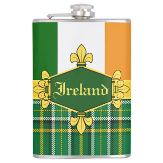 Flasques Irlande National Tartan, drapeau, Personnaliser av