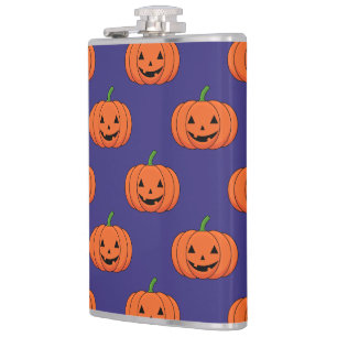 Flasques Jack-O'Lantern Citrouille Motif d'Halloween