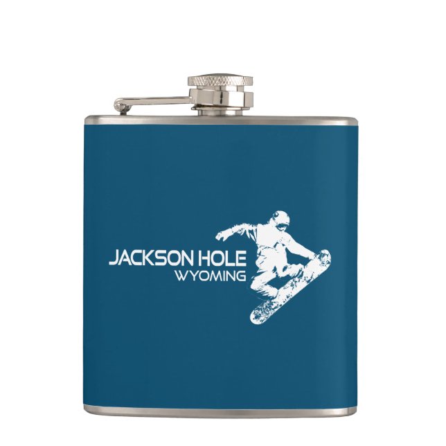 Flasques Jackson Hole Wyoming Snowboardeur (Devant)