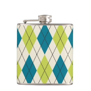 Flasques Jacquard bleu et vert