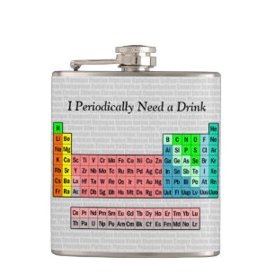 Flasques J'ai besoin d'un verre périodiquement; tableau pér