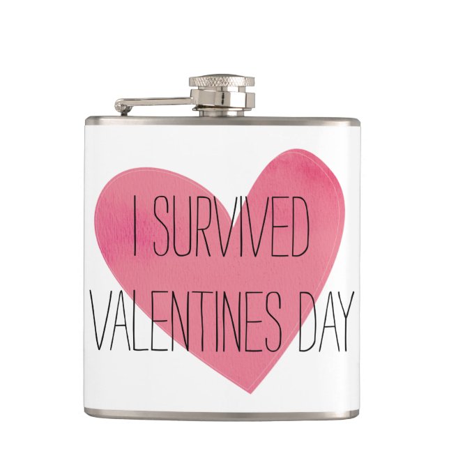 Flasques J'ai survécu à la fiole de jour des valentines (Devant)