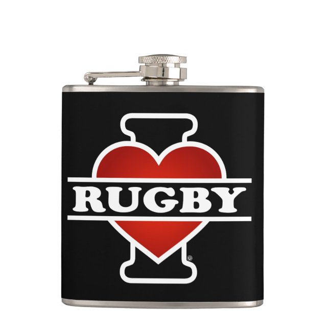 Flasques J'aime le rugby (Devant)