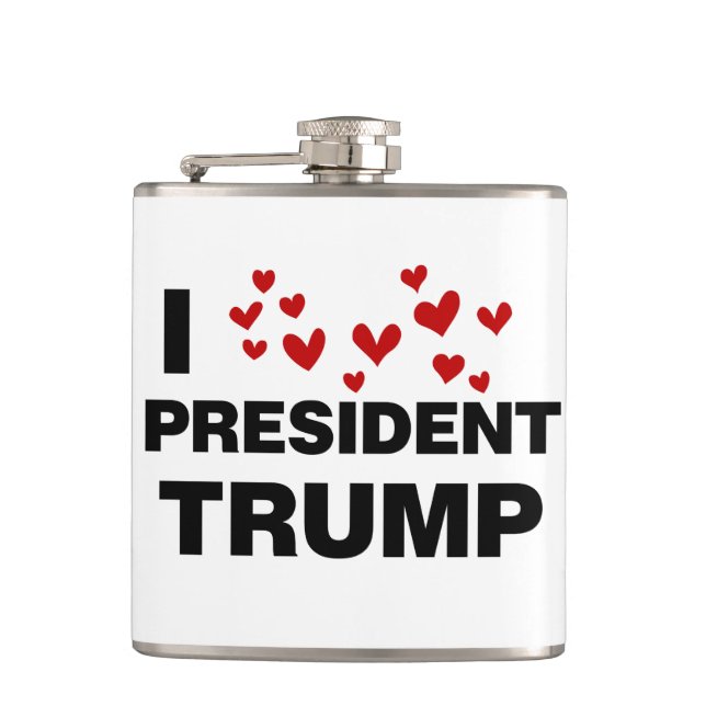 Flasques J'aime les coeurs du président Trump (Devant)