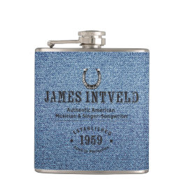 Flasques James Intveld Blue Denim Flask